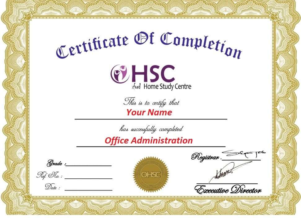 office administration certification