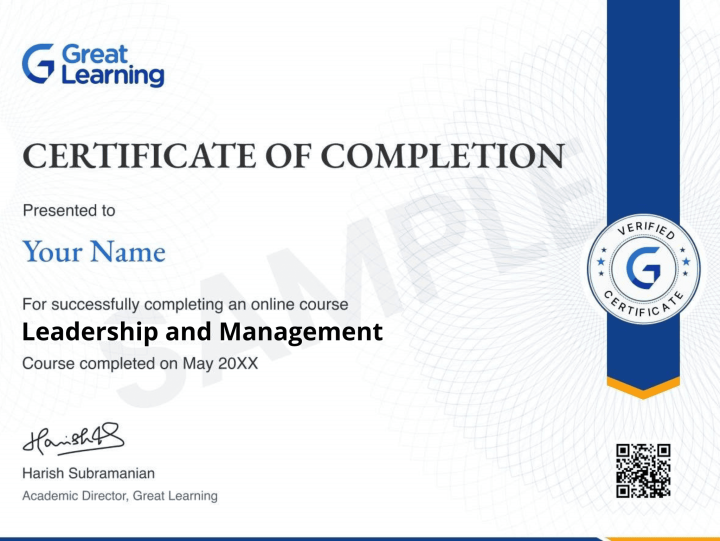 leadership and management certificate