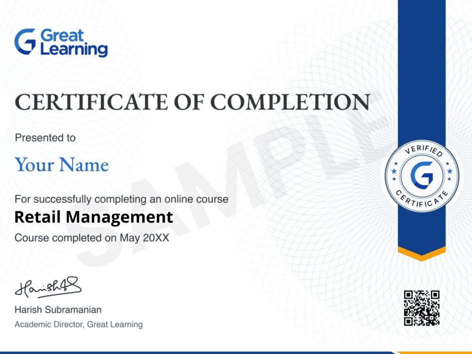 retail management certificate