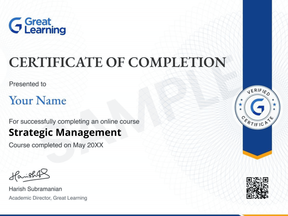 strategic management certificate
