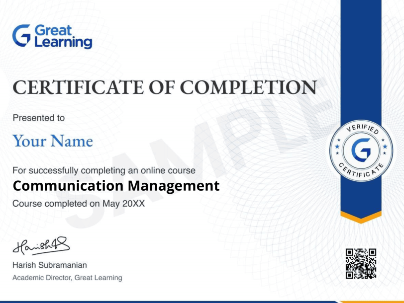 communication management certification 